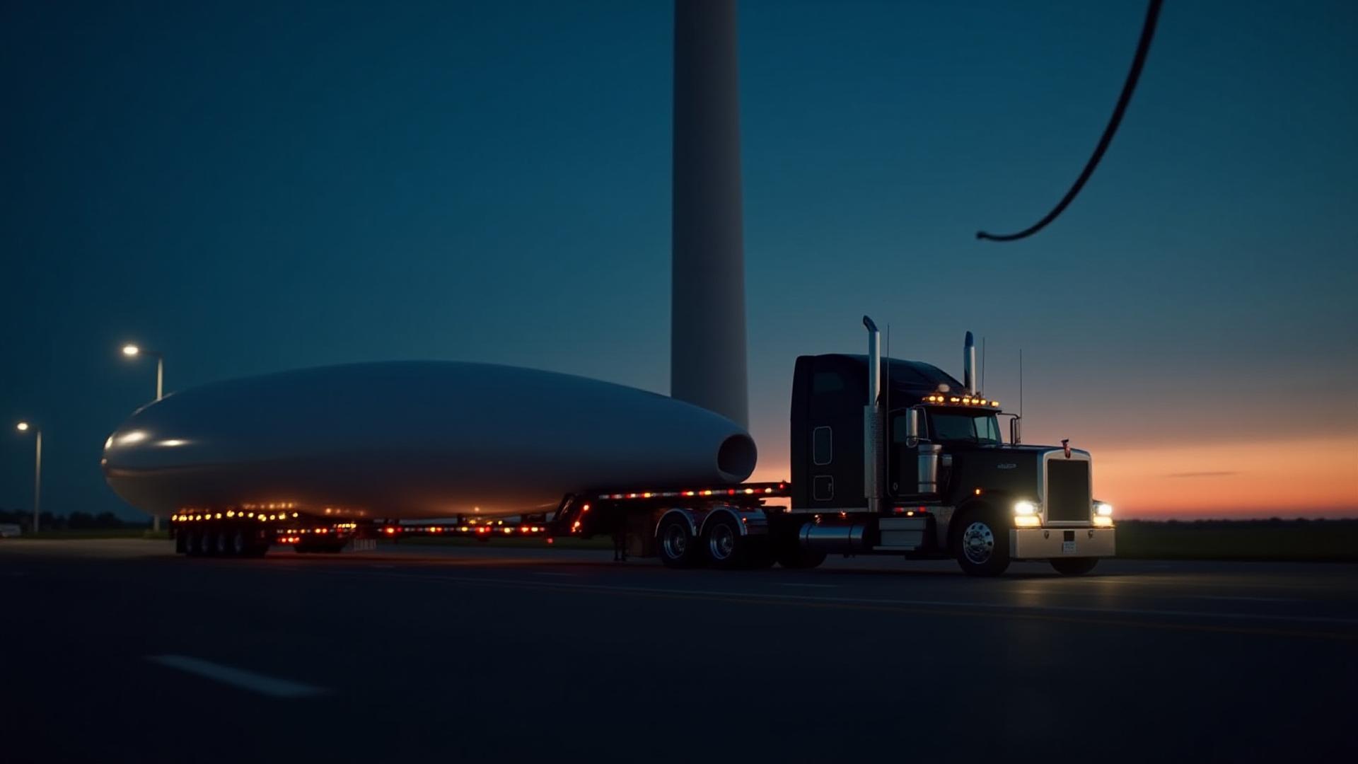 Kings Ransome heavy haul truck transporting a massive industrial component through Michigan