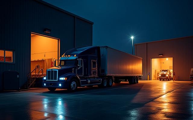 Kings Ransome truck successfully unloading at a modern Michigan distribution center