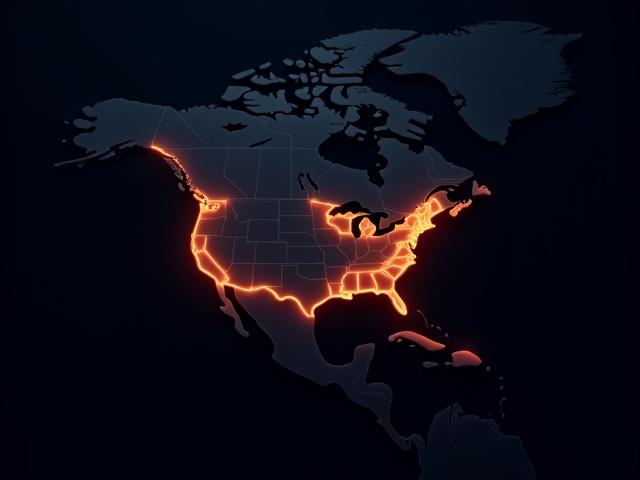 Comparison map showing standard trucking routes versus AI-optimized logistics paths